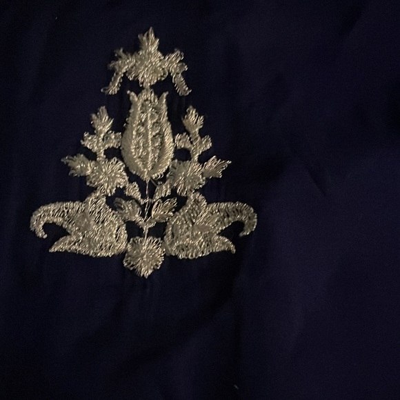 Navy blue shalwar kameez and dupatta Pakistani / Indian - Picture 3 of 9